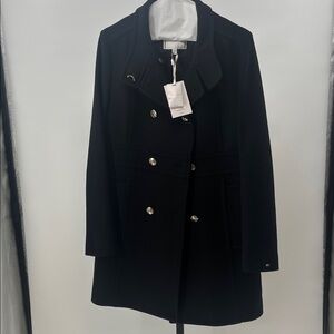 Tommy Hilfiger Black Pea Coat with Silver Buttons WINTER IS COMING!!